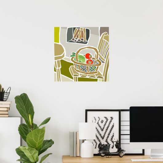 De organische keuken poster (Thuiskantoor)