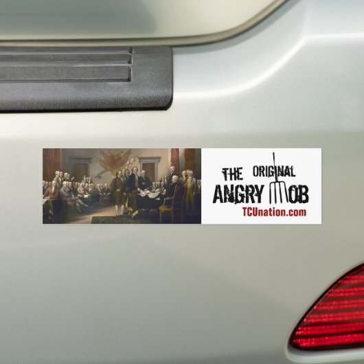 De originele Angry Mob Bumpersticker (Op auto)