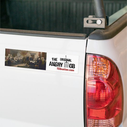 De originele Angry Mob Bumpersticker (Op Truck)