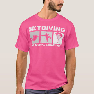 De originele Badass Sport Funny Skydiving T-shirt