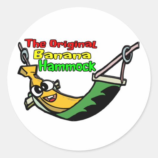 De originele Banana Hammock Ronde Sticker (Voorkant)