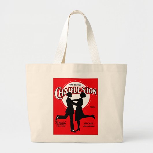 De originele Charleston Dance Bladmuziek 1923 Grote Tote Bag (Voorkant)