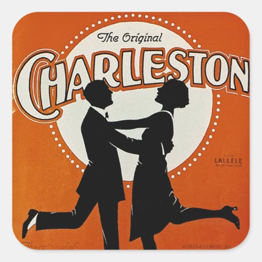 De originele Charleston Vierkante Sticker (Voorkant)
