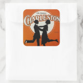 De originele Charleston Vierkante Sticker (Tas)