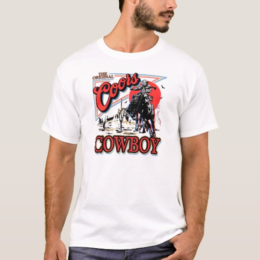 De originele Coors Cowboy Howdy Western T-shirt (Voorkant)