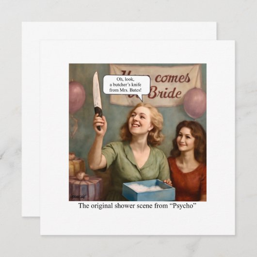 De originele douchescene van Psycho. Kaart (Voorkant / Achterkant)