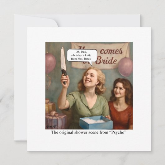De originele douchescene van Psycho. Kaart (Voorkant)
