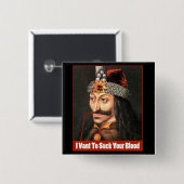 De originele Dracula, Halloween!! Vierkante Button 5,1 Cm (Voorkant /achterkant)