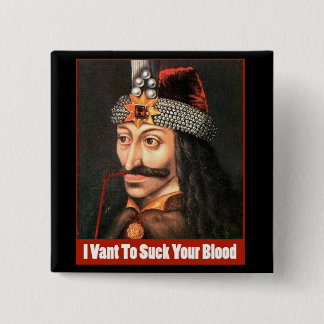 De originele Dracula, Halloween!! Vierkante Button 5,1 Cm