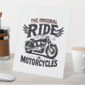 De originele fiets reclamebord met voetstuk (Insitu)