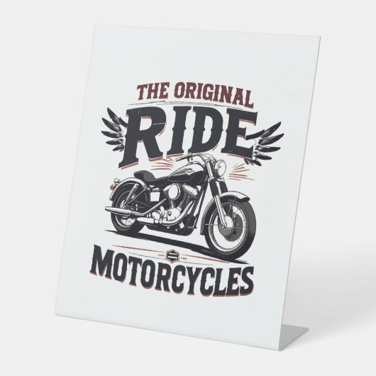 De originele fiets reclamebord met voetstuk (Voorkant)