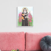 De originele gekke kat dame St Gertrude Canvas Afdruk (Insitu (Woonkamer))