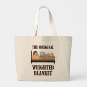 De originele gewogen deken Leuke Kat Lover Grote Tote Bag (Achterkant)