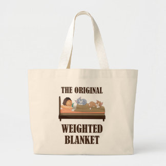 De originele gewogen deken Leuke Kat Lover Grote Tote Bag