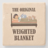 De originele gewogen deken Leuke Kat Lover Stenen Onderzetter (Voorkant)