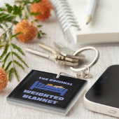 De originele gewogen deken pictogrammen sleutelhanger (Voorkant Rechts)