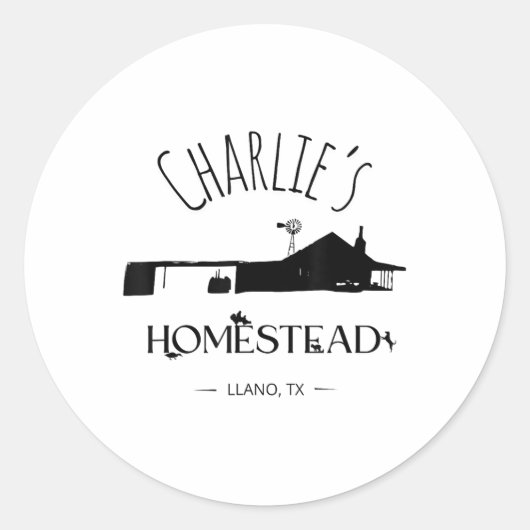 De originele Homestead Ronde Sticker (Voorkant)