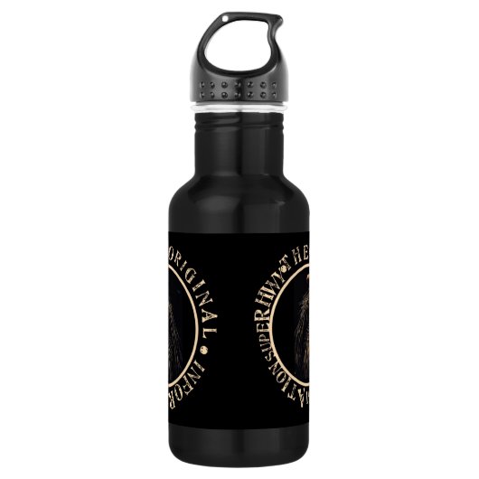 De originele informatie SuperHWY Waterfles (Voorkant)