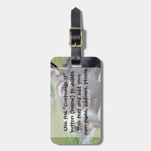 De originele Jackass Funny Donkey Mule Boerderij A Bagagelabel (Voorkant verticaal)