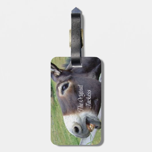 De originele Jackass Funny Donkey Mule Boerderij A Bagagelabel (Achterkant verticaal)