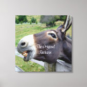 De originele Jackass Funny Donkey Mule Boerderij A Canvas Afdruk (Voorkant)