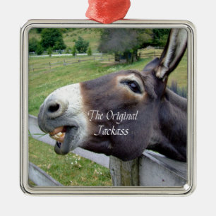 De originele Jackass Funny Donkey Mule Boerderij A Metalen Ornament