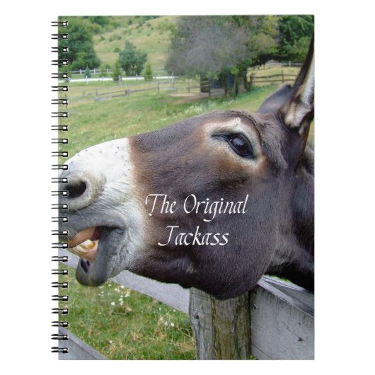 De originele Jackass Funny Donkey Mule Boerderij A Notitieboek (Voorkant)