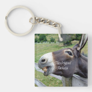 De originele Jackass Funny Donkey Mule Boerderij A Sleutelhanger