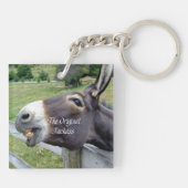 De originele Jackass Funny Donkey Mule Boerderij A Sleutelhanger (Achterkant)