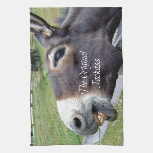 De originele Jackass Funny Donkey Mule Boerderij A Theedoek (Verticaal)