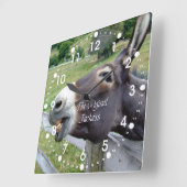 De originele Jackass Funny Donkey Mule Boerderij A Vierkante Klok (Hoek)