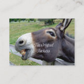 De originele Jackass Funny Donkey Mule Boerderij A Visitekaartje (Achterkant)