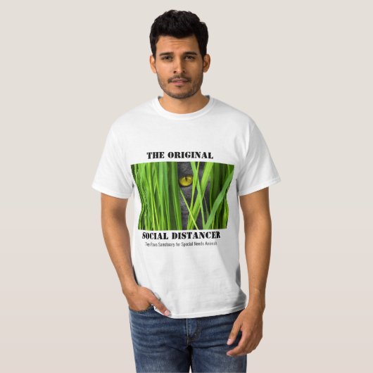 De originele kat van de Sociale Afstand T-shirt (Voorkant volledig)