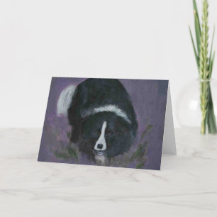 De originele kunst van border collie notecard door kaart