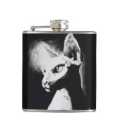 De originele kunstfles van de kattenkat Sphynx Heupfles (Voorkant)