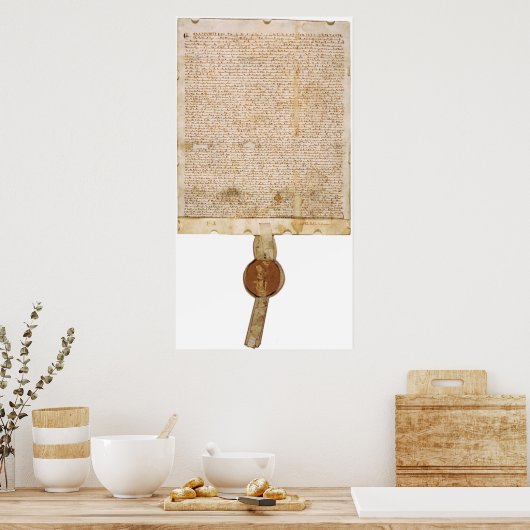 De ORIGINELE Magna Carta 1297 Versie Poster (Keuken)