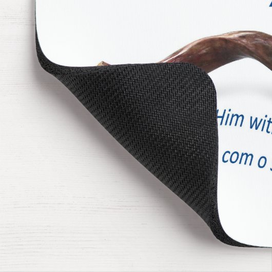 De originele naad van Shofar - Psalms 150:3 Muismat (Hoek)