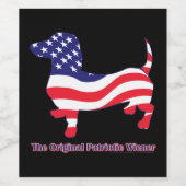 De originele patriottische weiner wijn etiket (Enkel label)