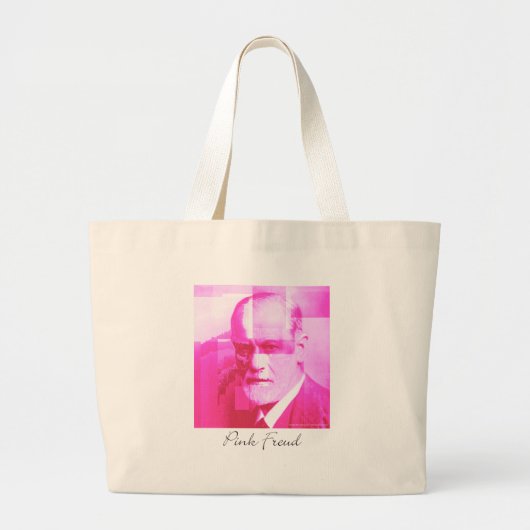 De originele roze Freud Bag Grote Tote Bag (Voorkant)