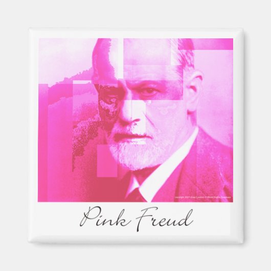 De originele roze Freud magneet (Voorkant)