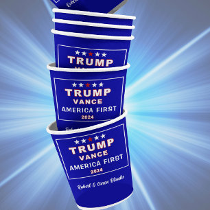 De Originele Trump-Vance 2024 Verkiezing Papieren Bekers
