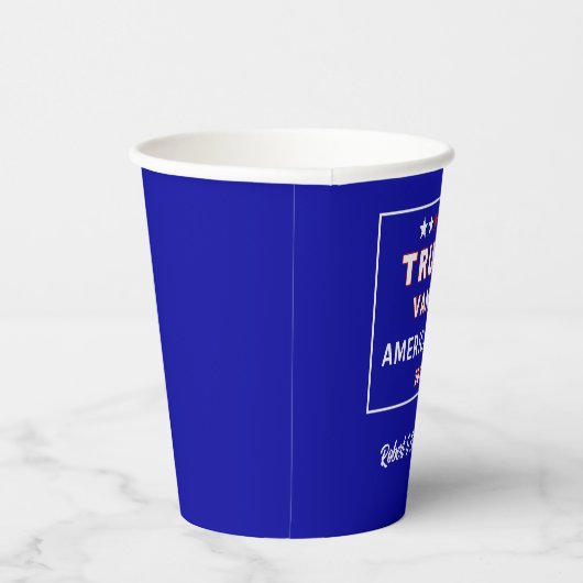 De originele Trump-Vance 2024 Verkiezingspapieren  Papieren Bekers (Rechts)