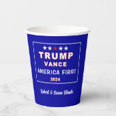 De originele Trump-Vance 2024 Verkiezingspapieren  Papieren Bekers (Voorkant)