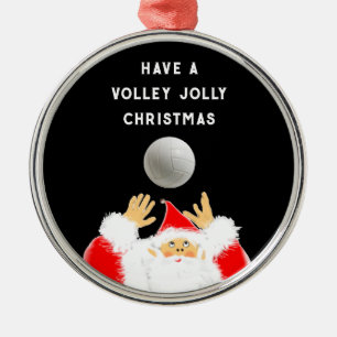 De originele vrolijke volleybal metalen ornament