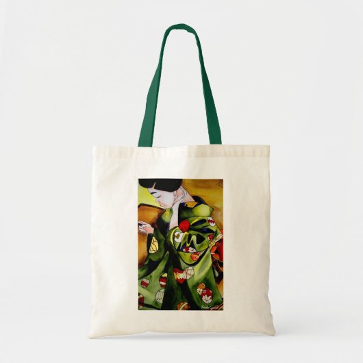 De originele waterverf van Japanse geisha Tote Bag (Voorkant)