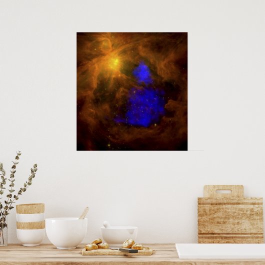 De Orion-nebula in het infrarood Poster (Keuken)