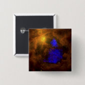De Orion-nebula in het infrarood Vierkante Button 5,1 Cm (Voorkant /achterkant)