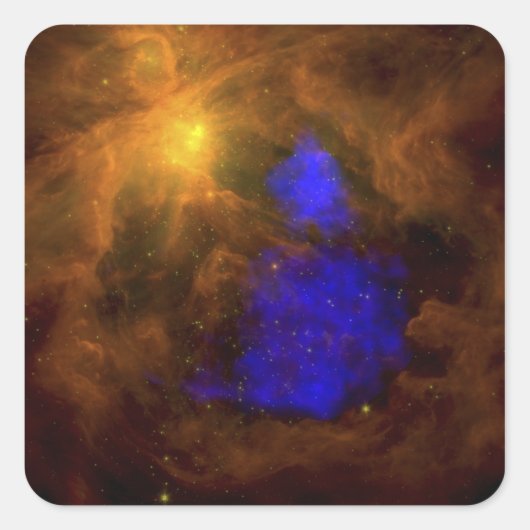 De Orion-nebula in het infrarood Vierkante Sticker (Voorkant)
