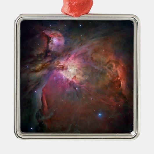 De Orionnevel - Roze Metalen Ornament (Voorkant)