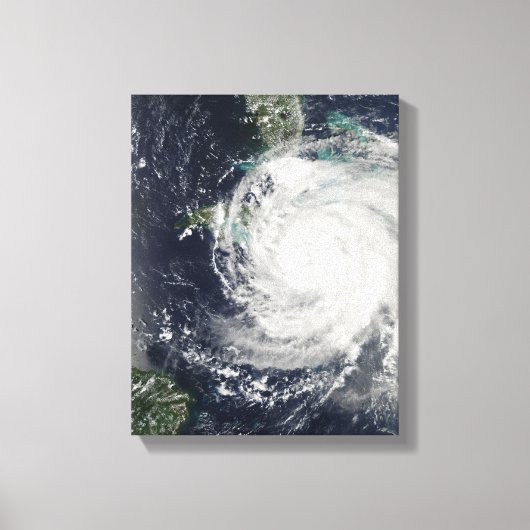 De orkaan Ike over Cuba, Jamaica en de Baham Canvas Afdruk (Voorkant)